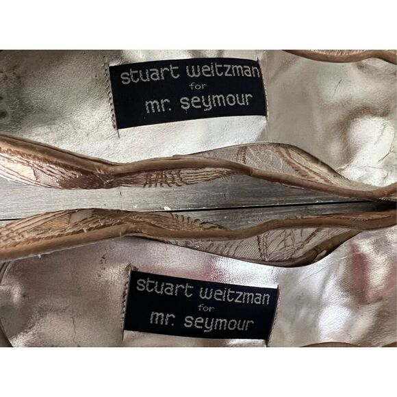 Stuart Weitzman Floral Print Neutral Mesh Accents Pumps‎ Size 8.5 - Picture 7 of 12